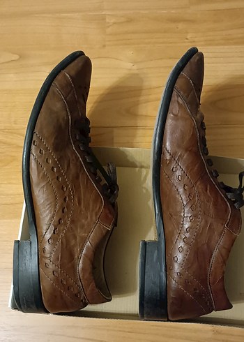 Kahverengi Deri Klasik Erkek Ayakkabısı - Görsel 2