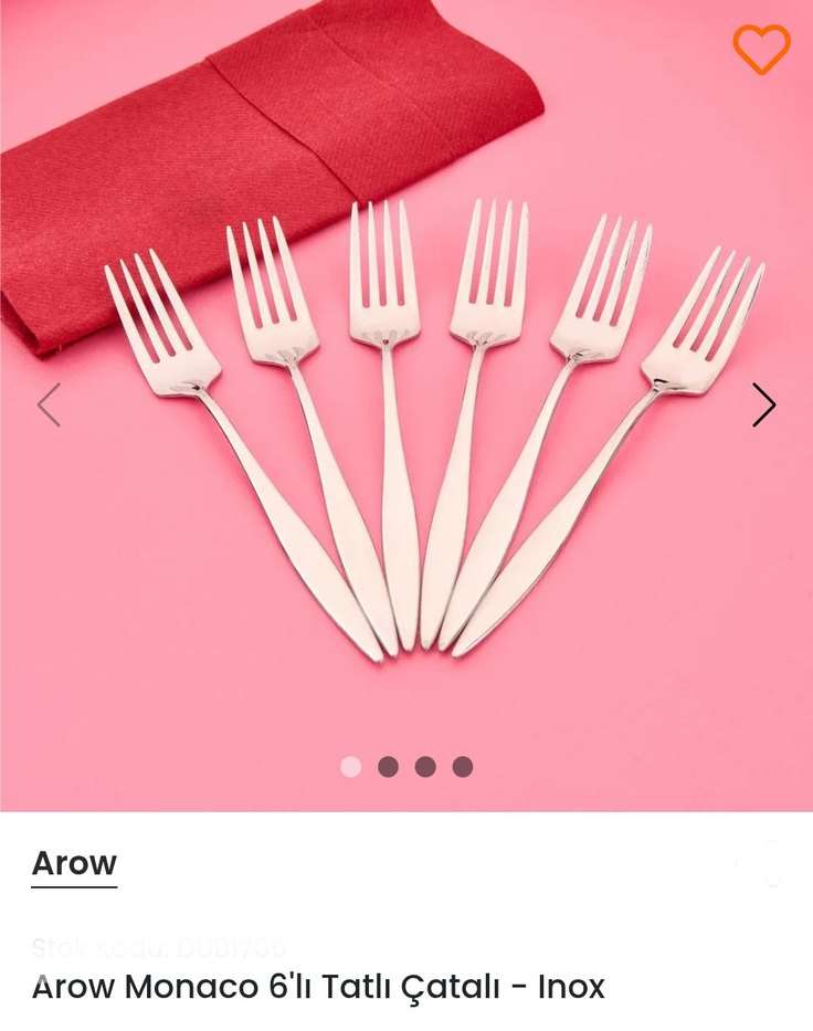 Paslanmaz Çelik Çatal Seti 12 Adet - Görsel 2