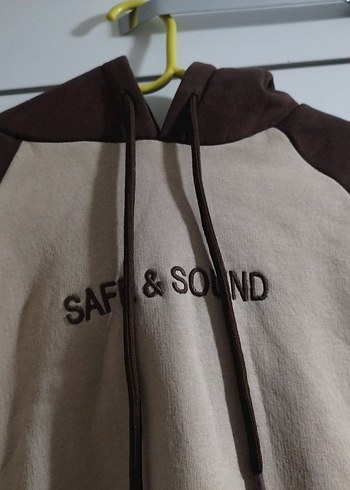 Kahverengi Kapüşonlu Sweatshirt - Görsel 2