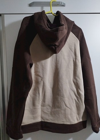 Kahverengi Kapüşonlu Sweatshirt - Görsel 3