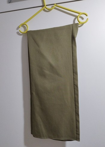 Kadın Haki Kumaş Pantolon - Görsel 2