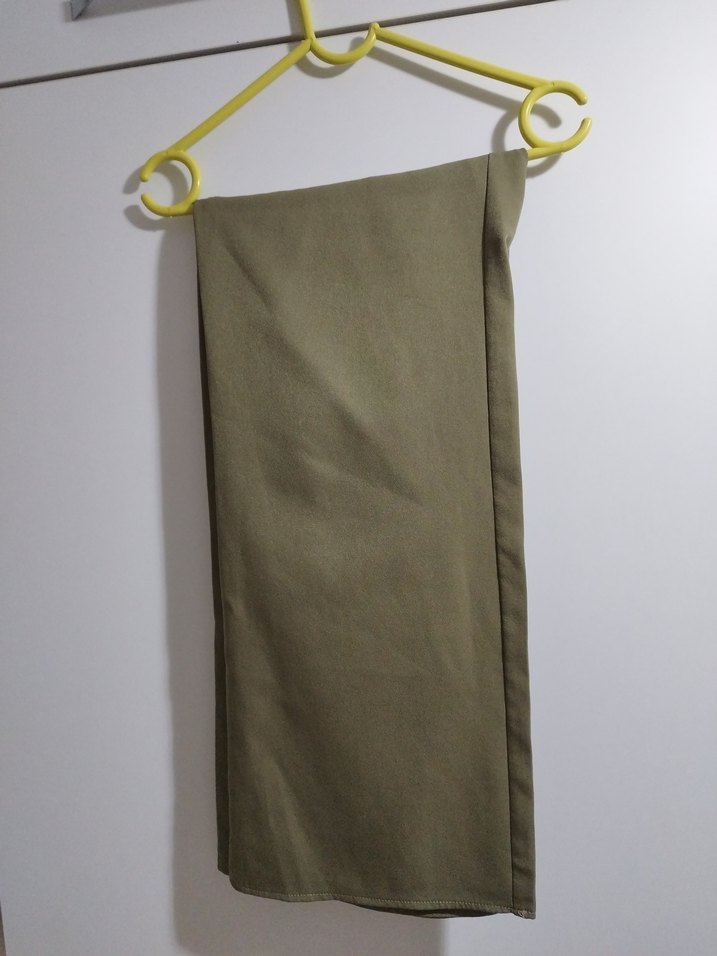 Kadın Haki Kumaş Pantolon - Görsel 2