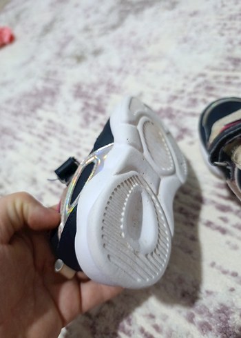 Renkli Kız Çocuk Spor Ayakkabısı Velcro - Görsel 5