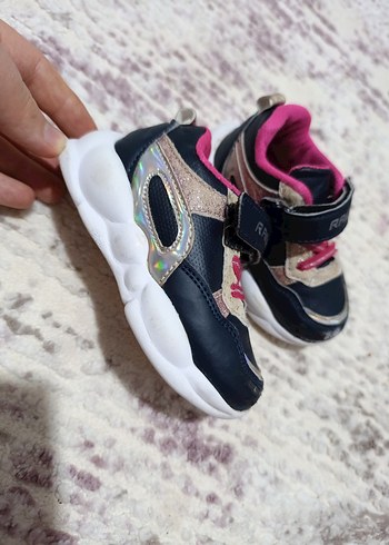 Renkli Kız Çocuk Spor Ayakkabısı Velcro