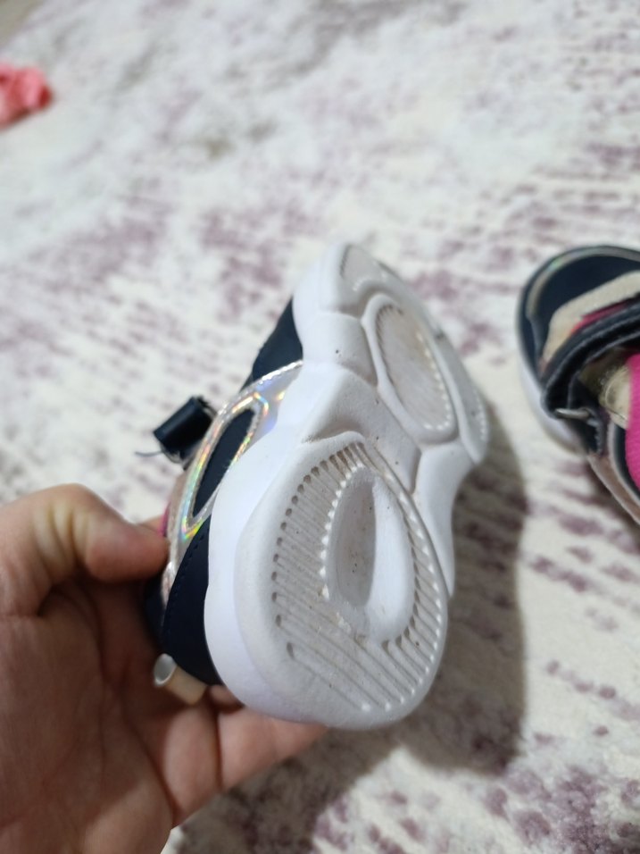 Renkli Kız Çocuk Spor Ayakkabısı Velcro - Görsel 5