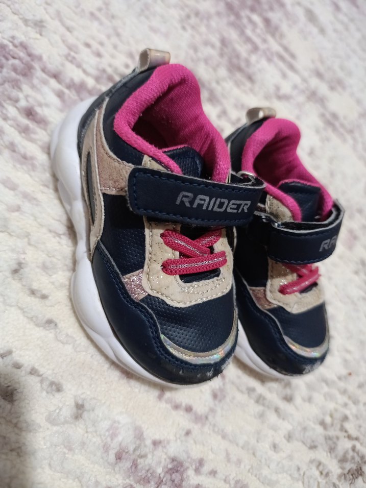 Renkli Kız Çocuk Spor Ayakkabısı Velcro - Görsel 2