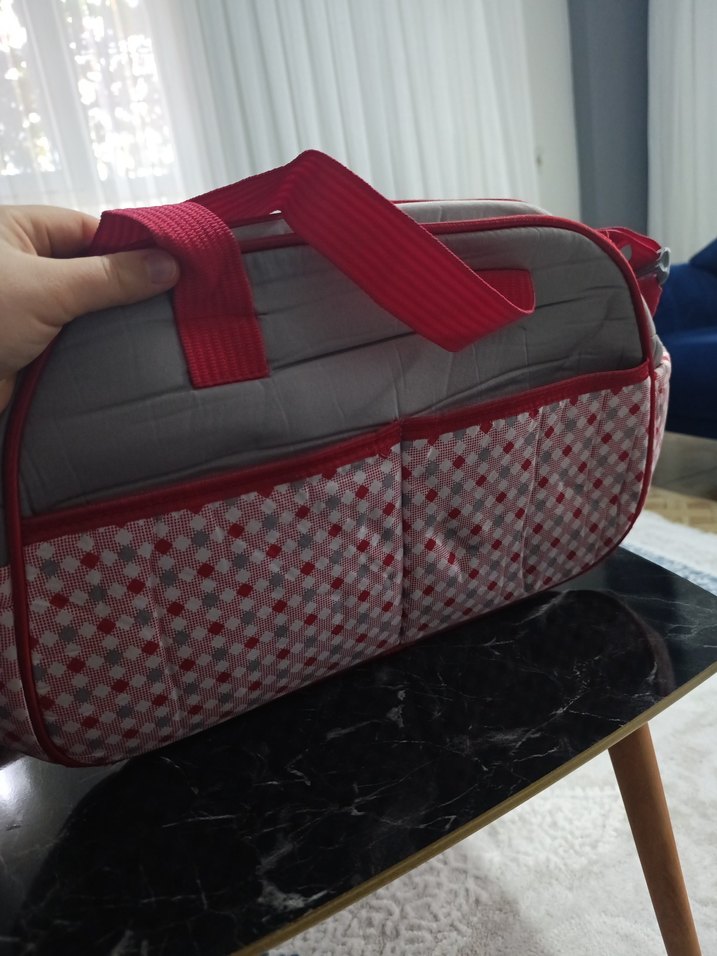 Kırmızı Desenli Bebek Çantası - Görsel 5