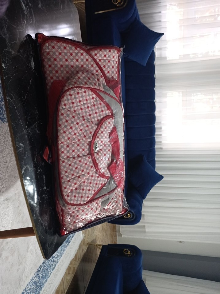 Kırmızı Desenli Bebek Çantası - Görsel 2