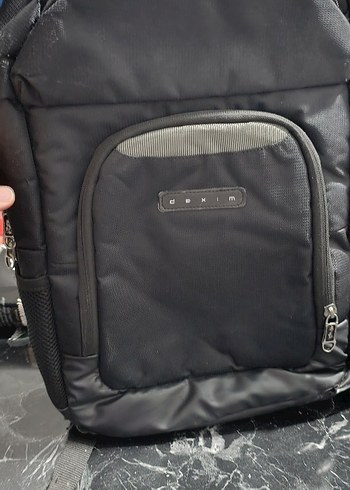 Siyah Gri Fermuarlı Erkek Sırt Çantası - Görsel 4