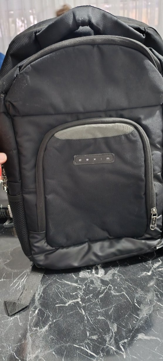 Siyah Gri Fermuarlı Erkek Sırt Çantası - Görsel 4