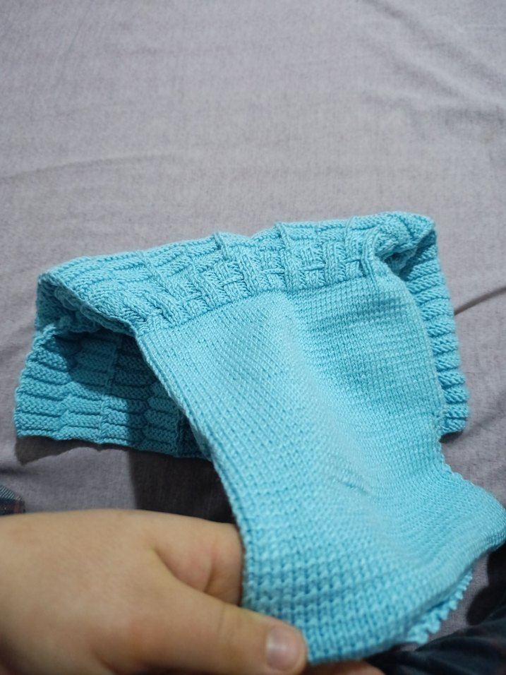 Turkuaz Örgü Kız Çocuk Elbisesi - Görsel 4