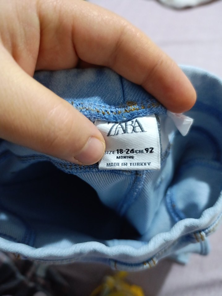 Kız Çocuk Mavi Elastik Denim Pantolon - Görsel 5