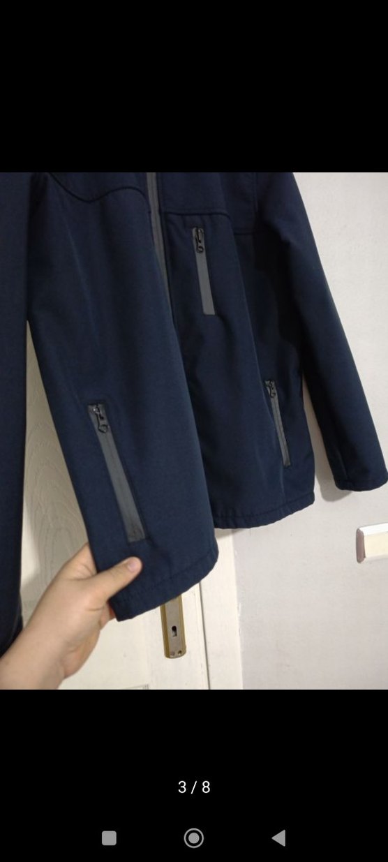 Erkek Lacivert Fermuarlı Streetwear Ceket - Görsel 3