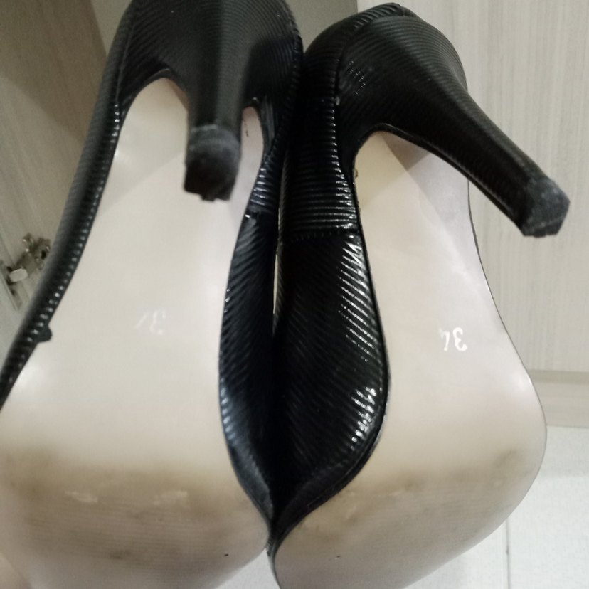 34 numara Siyah Yılan Desenli Stiletto - Görsel 3