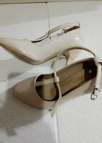 Bej Rugan Tokalı Stiletto - Görsel 3