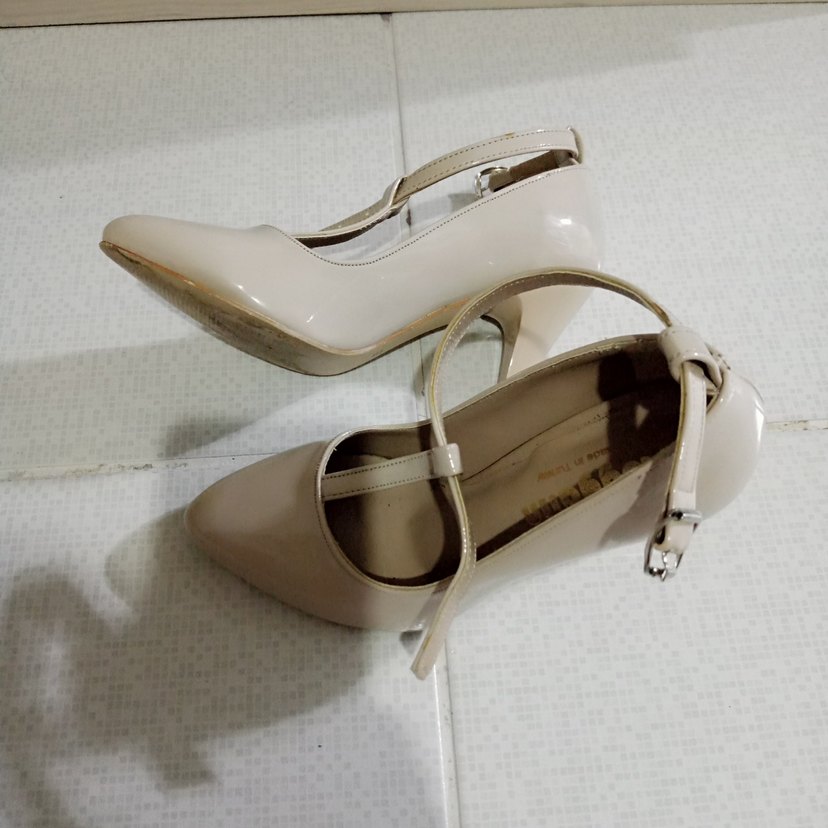 Bej Rugan Tokalı Stiletto - Görsel 3