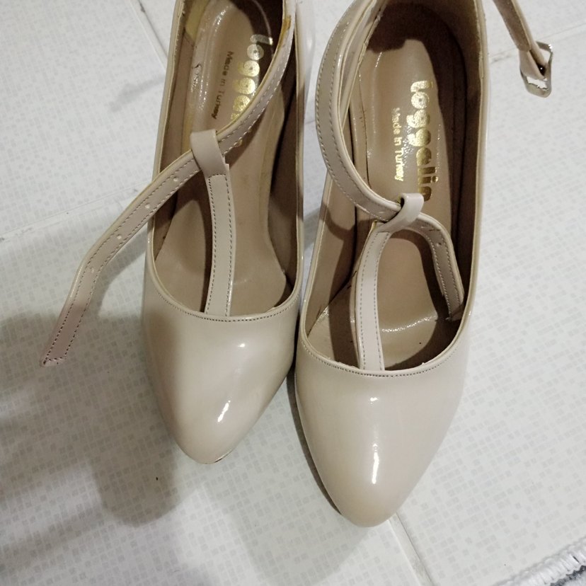 Bej Rugan Tokalı Stiletto - Görsel 2