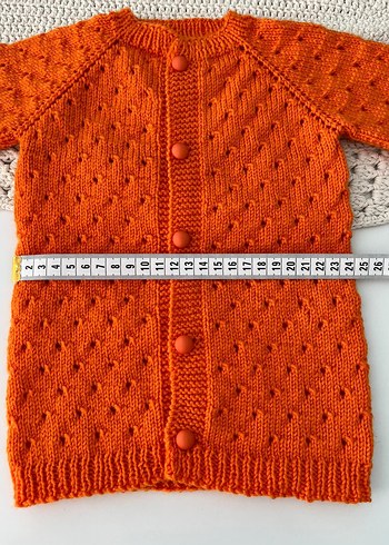 El örgüsü bebek hırkası - Görsel 3