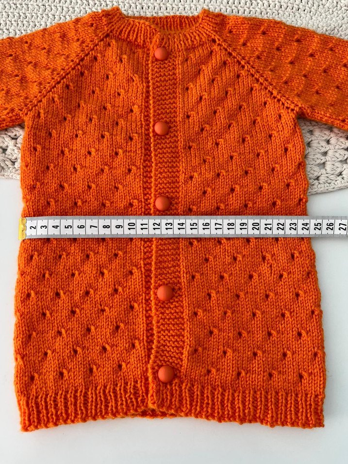 El örgüsü bebek hırkası - Görsel 3