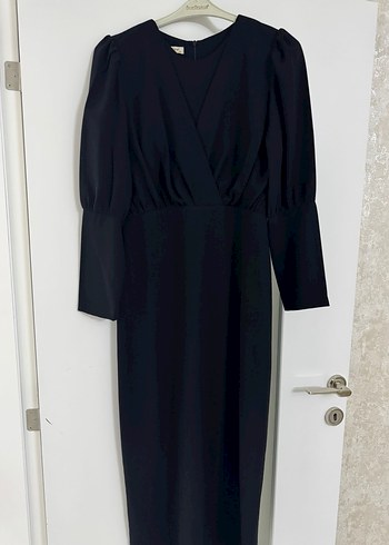 Siyah Kemerli Uzun Kadın Elbise - Görsel 2