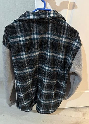 Gri Ekoseli Düğmeli Uzun Kollu erkek Gömlek - Görsel 2