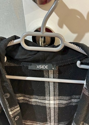 Siyah Ekose Desenli Kapüşonlu erkek Gömlek - Görsel 2