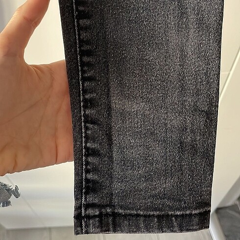 32 Beden Koton Jeans Antrasit Likralı Kot Pantolon