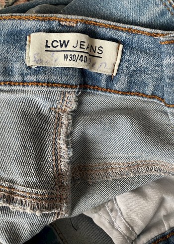 Gri Mavi Midi Bol Kesim Kadın Kot Pantolon - Görsel 3