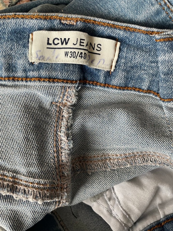 Gri Mavi Midi Bol Kesim Kadın Kot Pantolon - Görsel 3