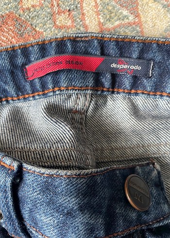 Gri Mavi Bol Kesim Midi Kot Pantolon - Görsel 4