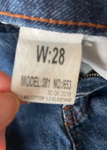 Gri Mavi Bol Kesim Midi Kot Pantolon - Görsel 5