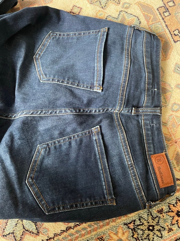 Kadın Mavi Bol Kesim Midi Kot Pantolon - Görsel 5