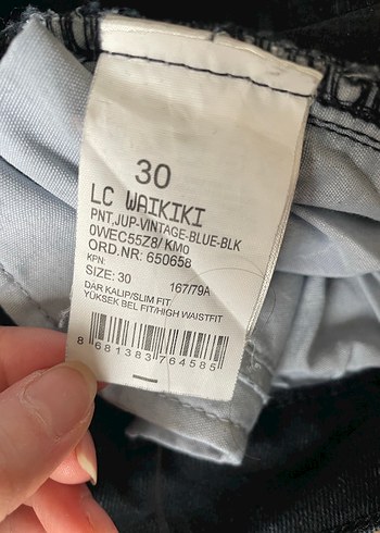 Kadın Lacivert Midi Kot Pantolon - Görsel 5