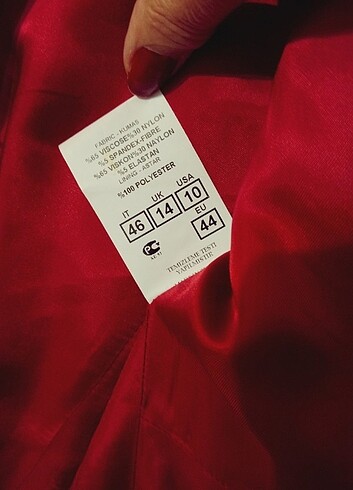 44 Beden kırmızı Renk Şık blazer ceket.