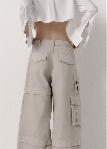 xs Beden beyaz Renk Poplin Crop Gömlek