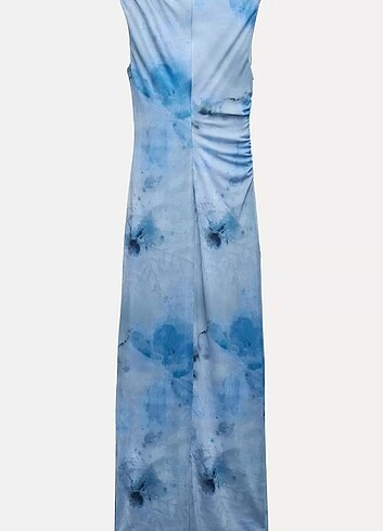 Zara DRAPE DETAYLI MİDİ ELBİSE