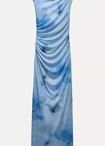 l Beden DRAPE DETAYLI MİDİ ELBİSE