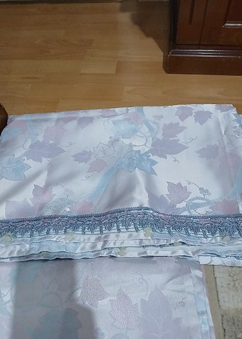 Beden mavi Renk Nakışlı Mavi Pastel perde