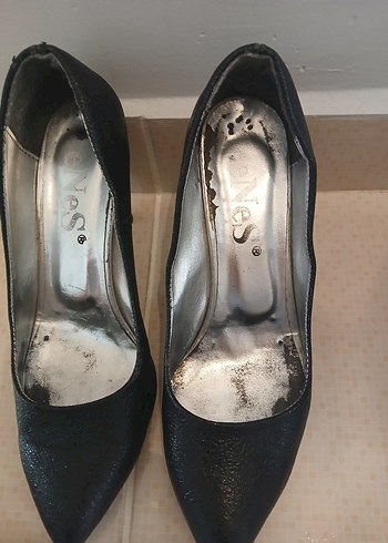 37 Beden Kadın Siyah Stiletto Topuklu Gece Ayakkabısı