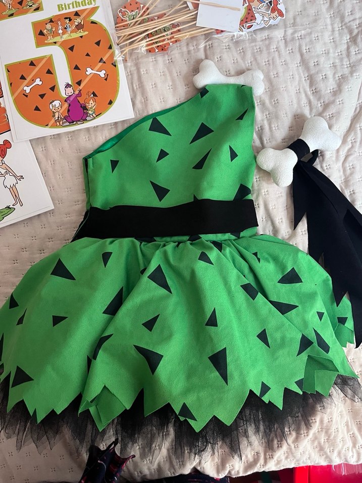 Yeşil Straplez Çocuk Kostümü çakıl konsepti - Görsel 2
