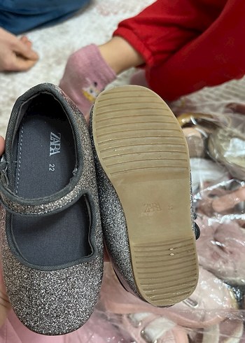 Gri Kemerli Kız Babet Ayakkabı - Görsel 3