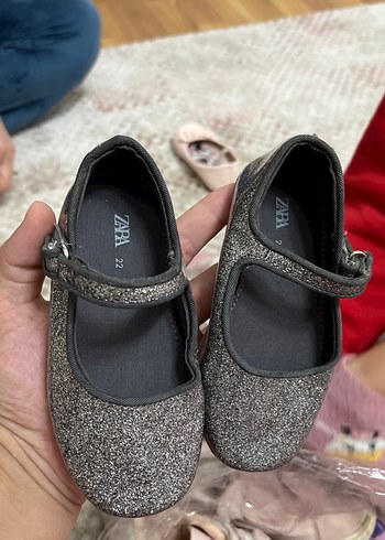 Gri Kemerli Kız Babet Ayakkabı - Görsel 2