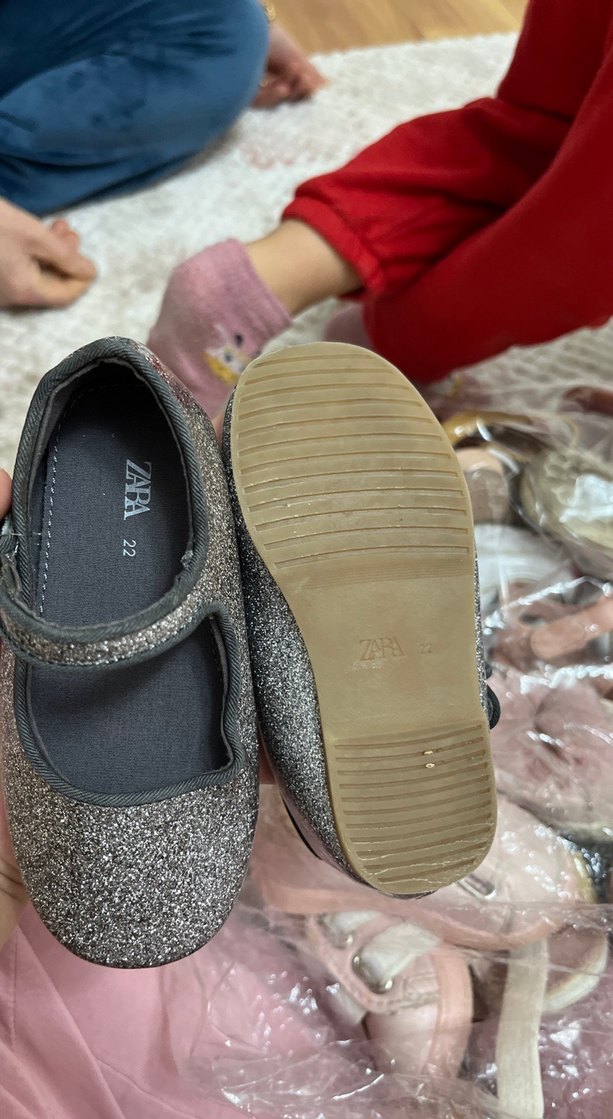 Gri Kemerli Kız Babet Ayakkabı - Görsel 3