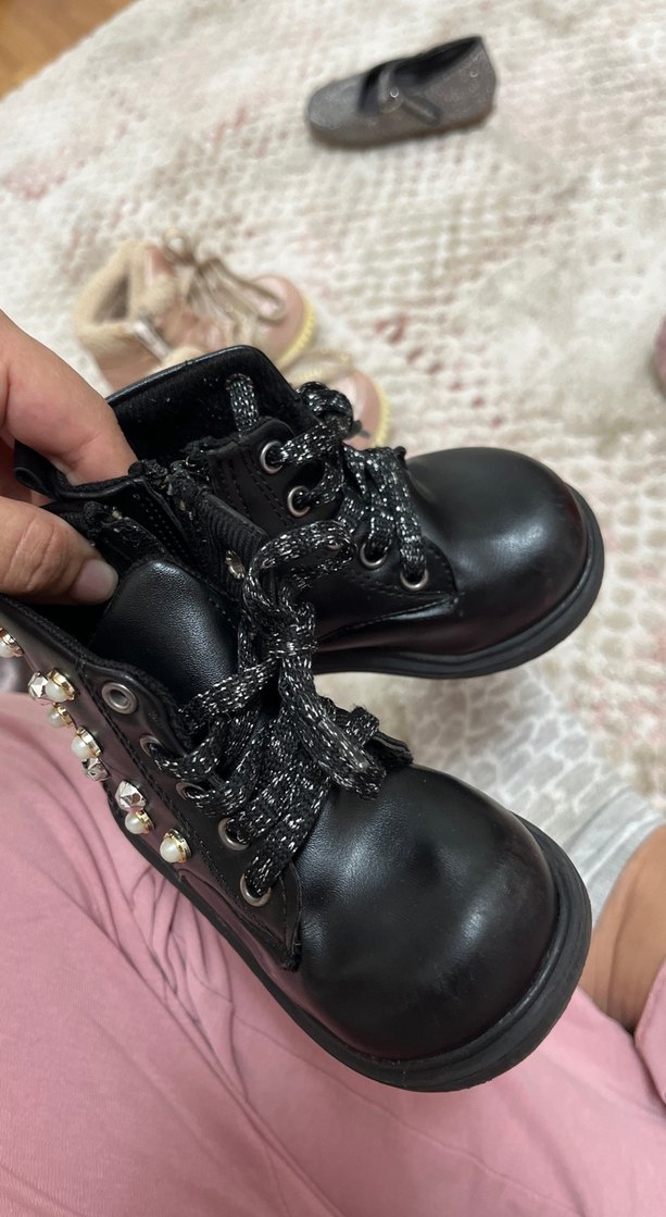 Kız Çocuk Siyah Gotik bot - Görsel 4