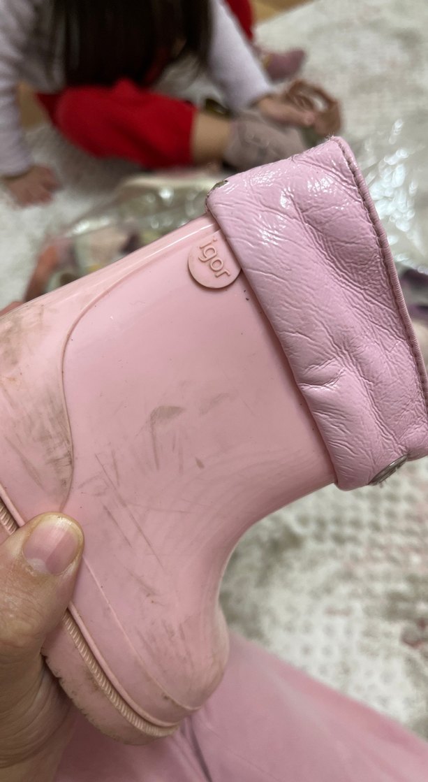 Kız Çocuk Pembe Lastik Tokalı Çizme - Görsel 3