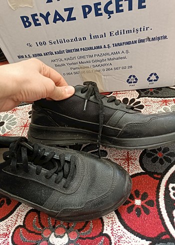Siyah Bağcıklı Erkek bot Ayakkabısı