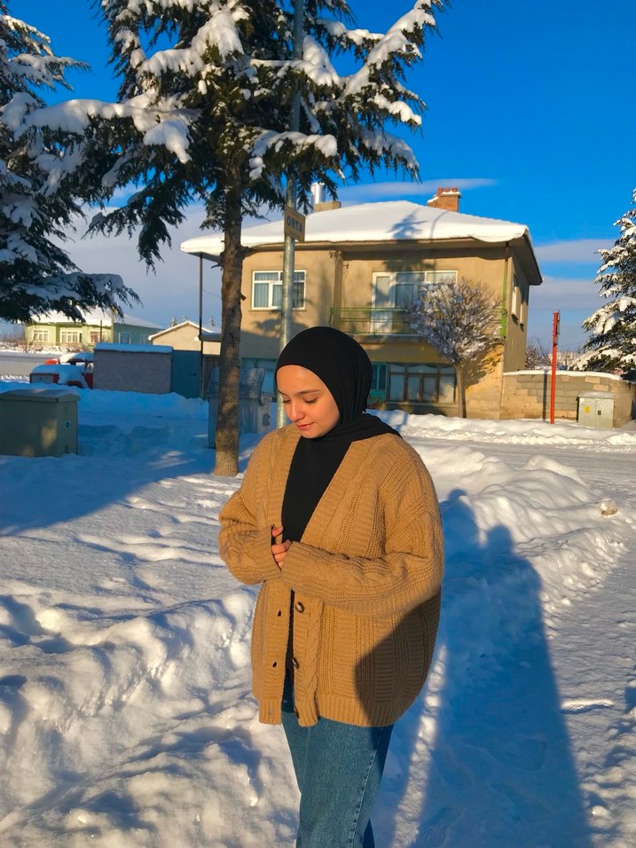 Kadın Camel Renk Yumuşak Kumaşlı Salaş Ceket - Görsel 2