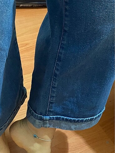 40 Beden mavi Renk Geniş paça yüksek bel jeans