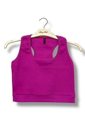 Pembe Kadın Kısa Atlet Crop Top