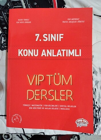 7.sınıf tüm dersler konu anlatımlı test kitabı